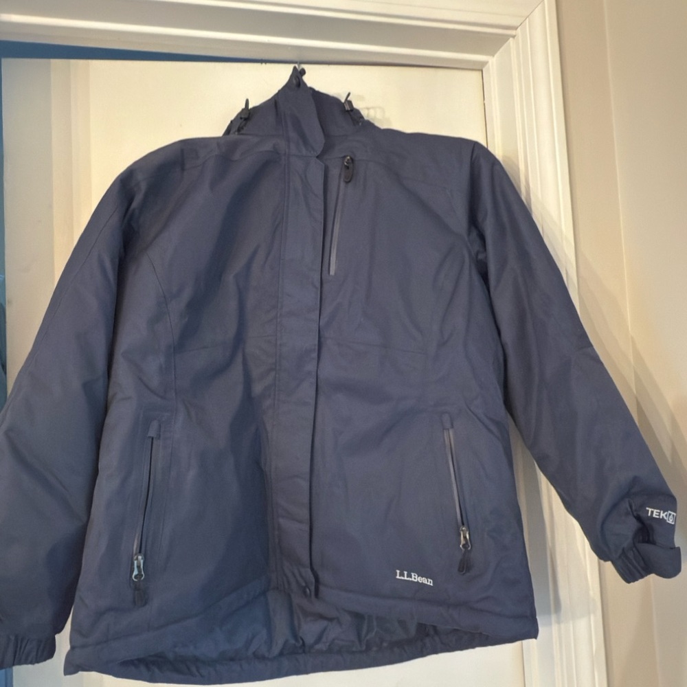 L.L. Bean Rugged Ridge Navy Jacket coat women’s XL PET NEW NWT